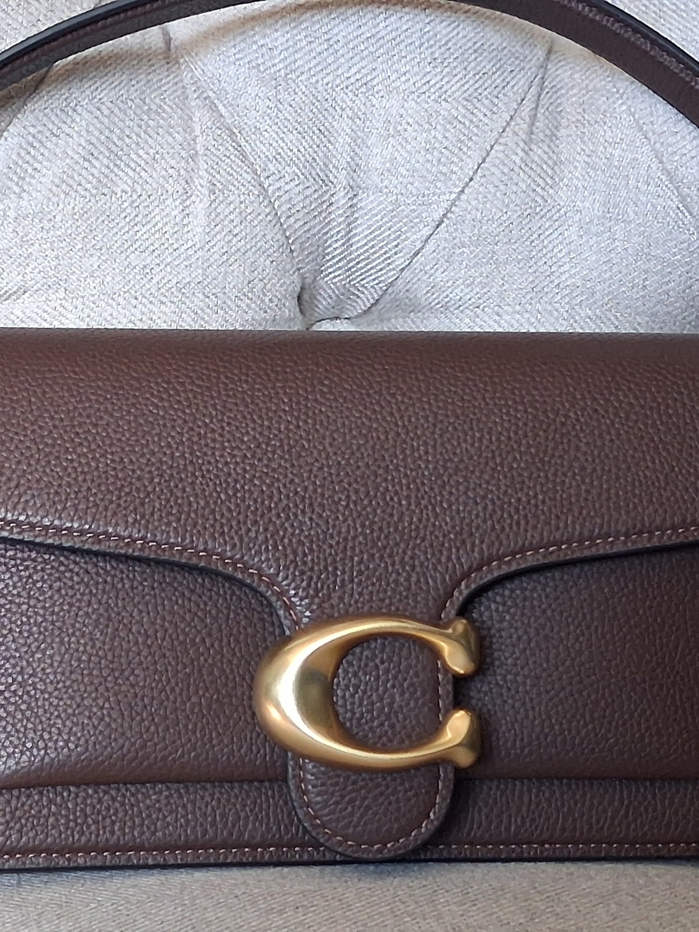 Coach Brown Pebbled Leather Tabby 26. Colour Maple